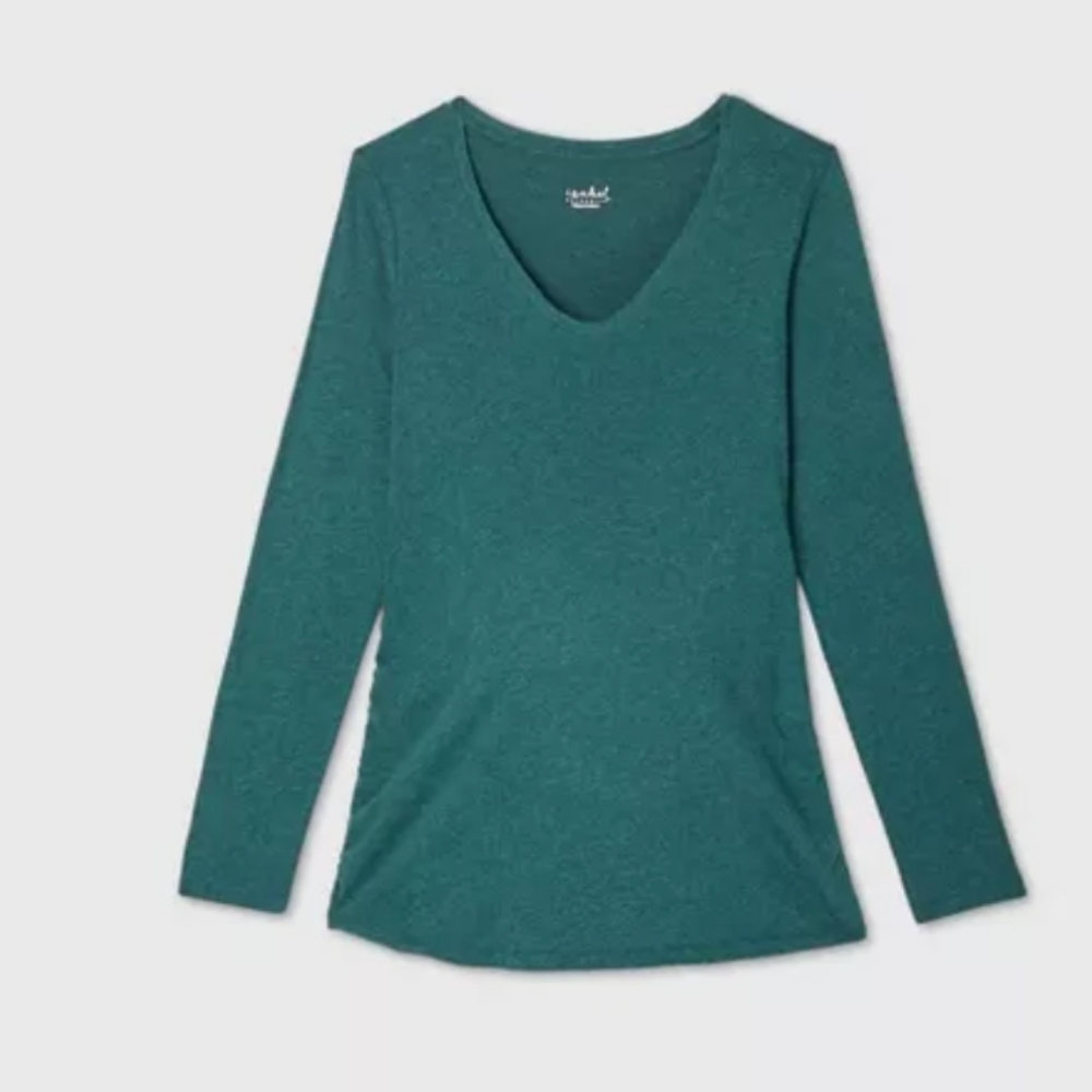 Women's  Long Sleeve Side Shirred TSHIRT - Picture 3 of 3
